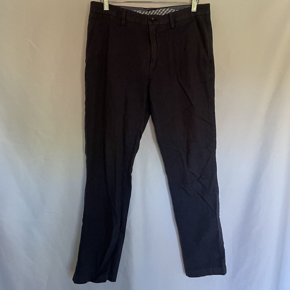 Banana‎ Republic Kentfield Mens Pant 32X32 Black Cotton Blend business navy blue